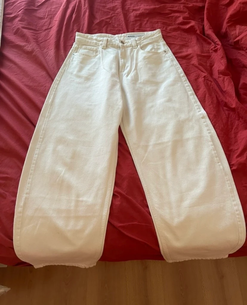 jeans blanches larges jambes Bershka – photo 3